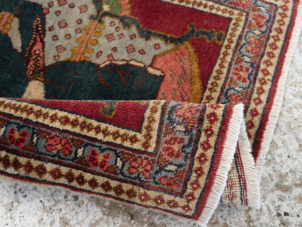 Antique Persian Tabriz Pictorial Rug (Pair: 2 of 2), No.24329 - Gsblank