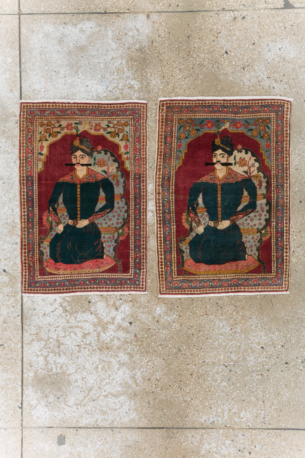 Antique Persian Tabriz Pictorial Rug (Pair: 2 of 2), No.24329 - Gsblank