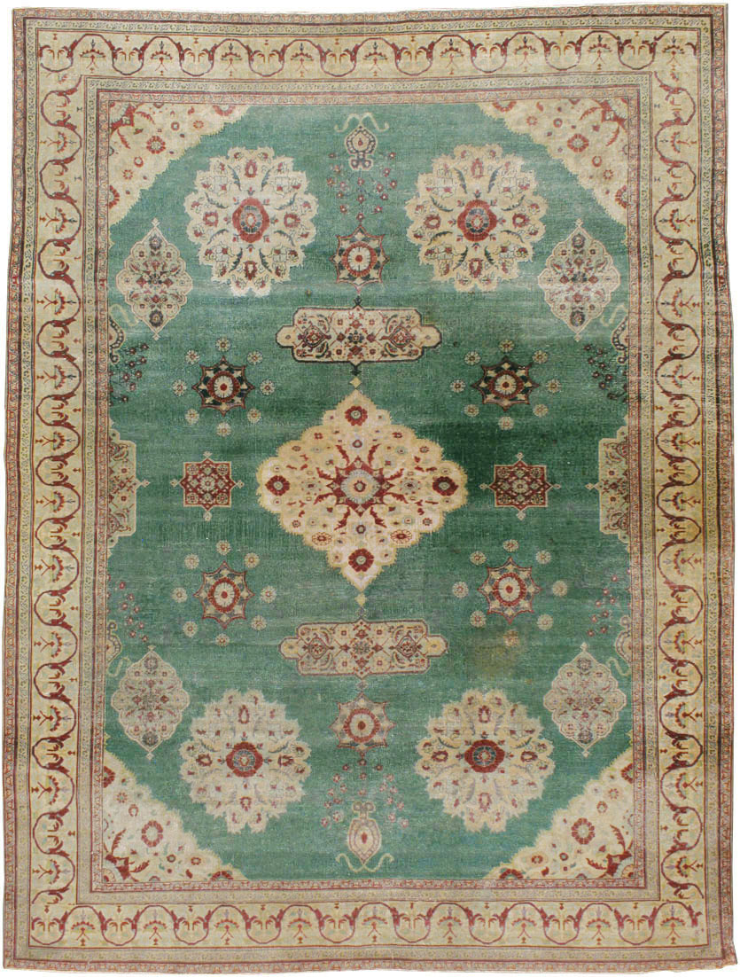 Antique Indian Agra Distressed Carpet, No.24333 - Gsblank