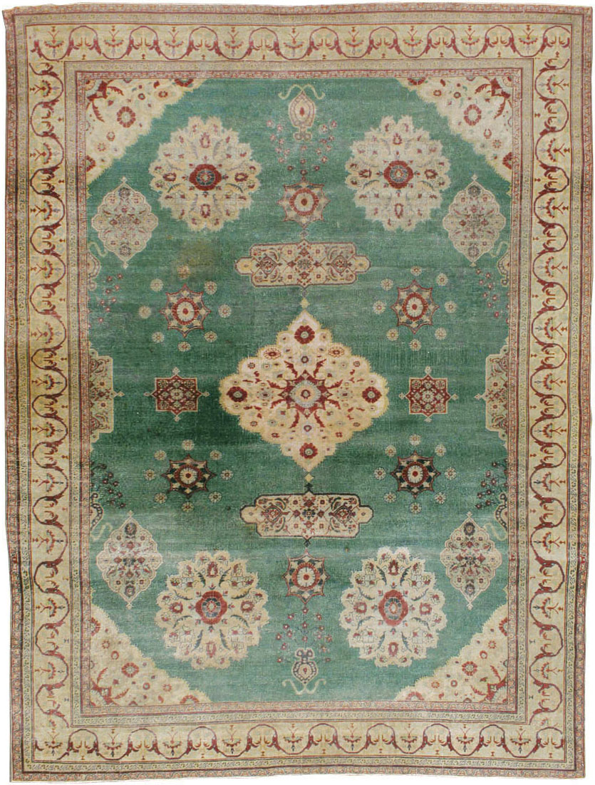 Antique Indian Agra Distressed Carpet, No.24333 - Gsblank