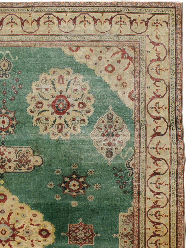 Antique Indian Agra Distressed Carpet, No.24333 - Gsblank