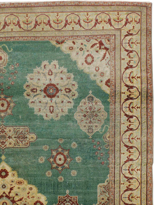 Antique Indian Agra Distressed Carpet, No.24333 - Gsblank
