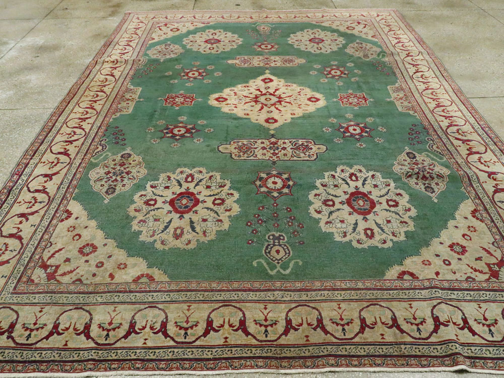 Antique Indian Agra Distressed Carpet, No.24333 - Gsblank