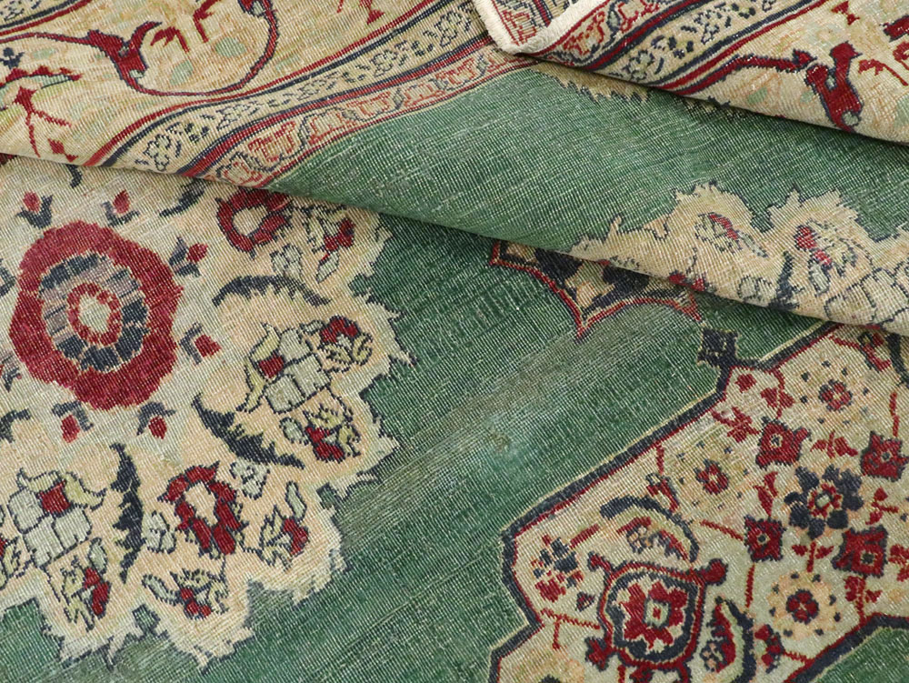 Antique Indian Agra Distressed Carpet, No.24333 - Gsblank