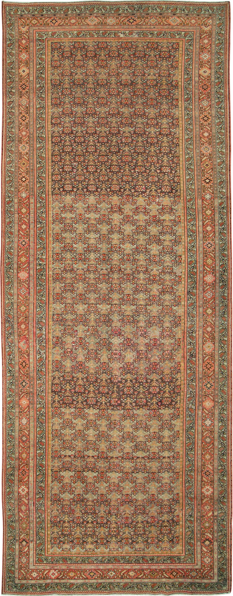 Antique Persian Malayer Wide Runner, No.24334 - Gsblank