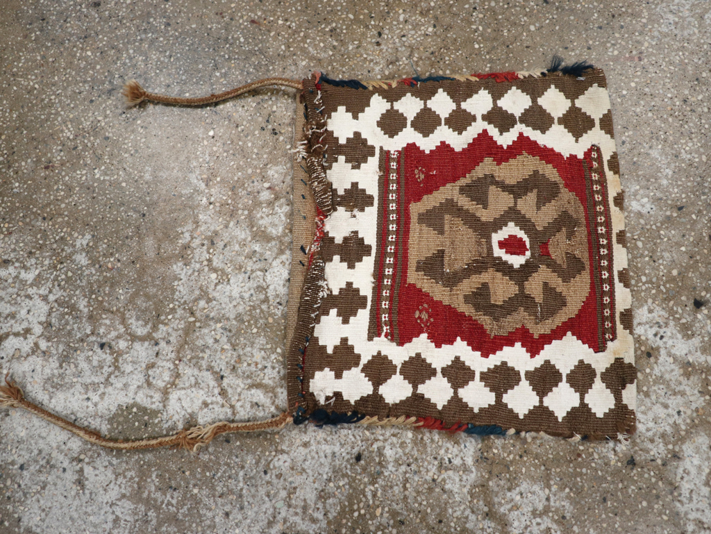 Vintage Persian Flatweave Kilim Bag, No.24349 - Gsblank