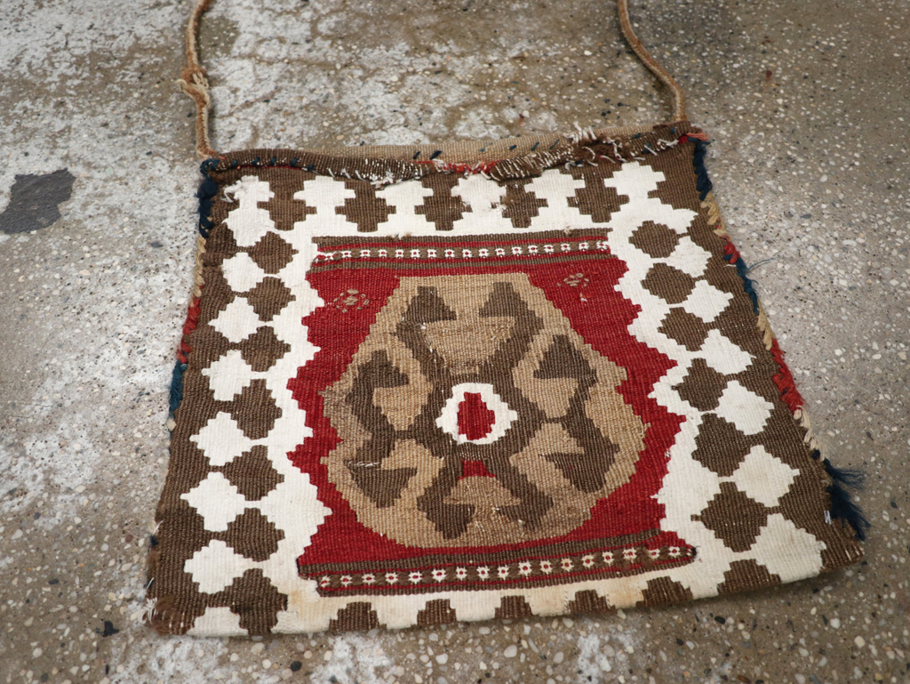 Vintage Persian Flatweave Kilim Bag, No.24349 - Gsblank