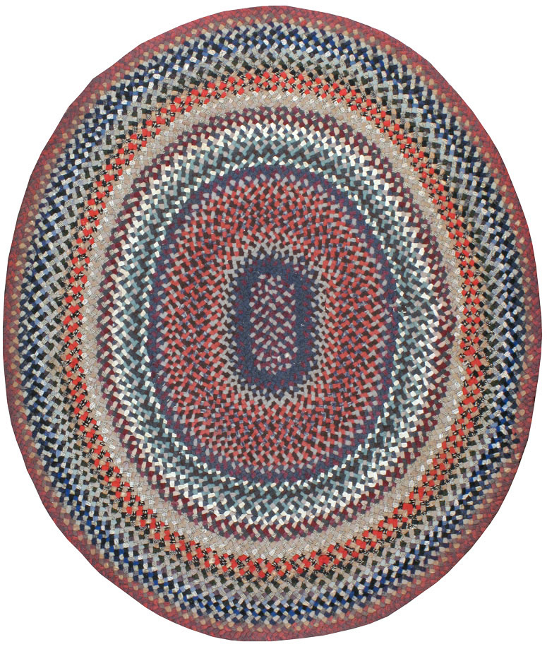Vintage American Braid Rug, No.24365 - Gsblank