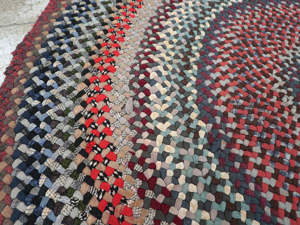 Vintage American Braid Rug, No.24365 - Gsblank