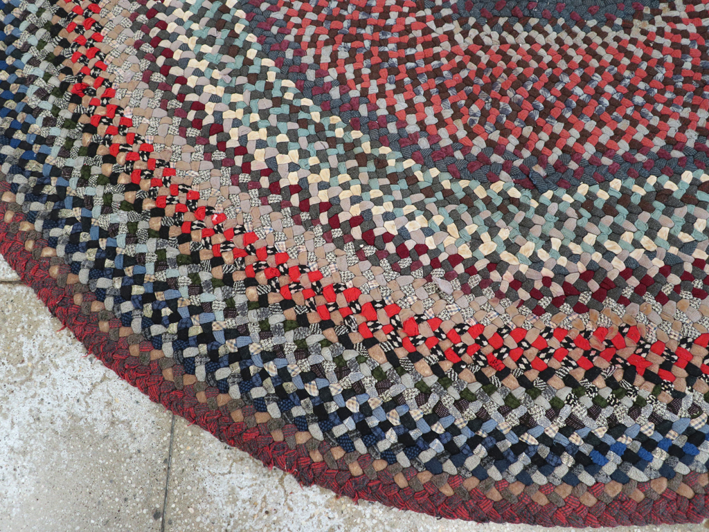 Vintage American Braid Rug, No.24365 - Gsblank