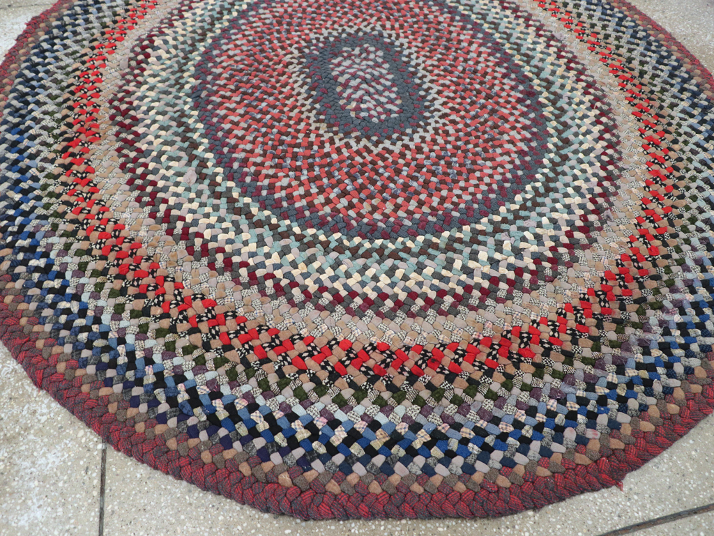 Vintage American Braid Rug, No.24365 - Gsblank