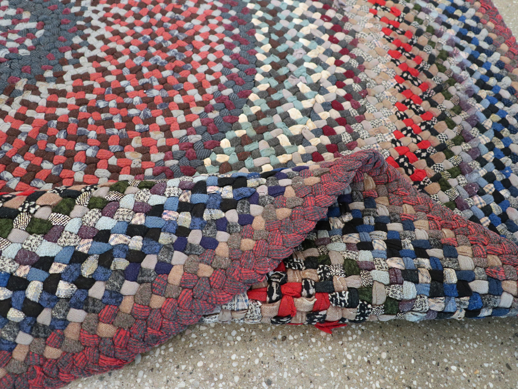 Vintage American Braid Rug, No.24365 - Gsblank