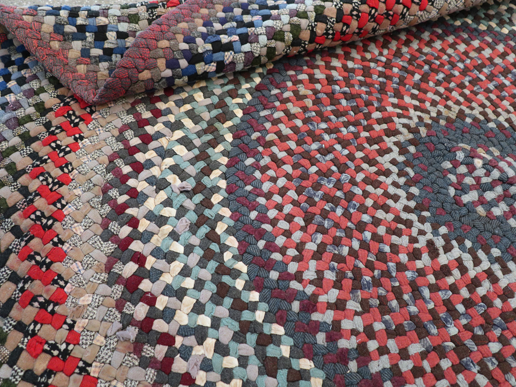 Vintage American Braid Rug, No.24365 - Gsblank