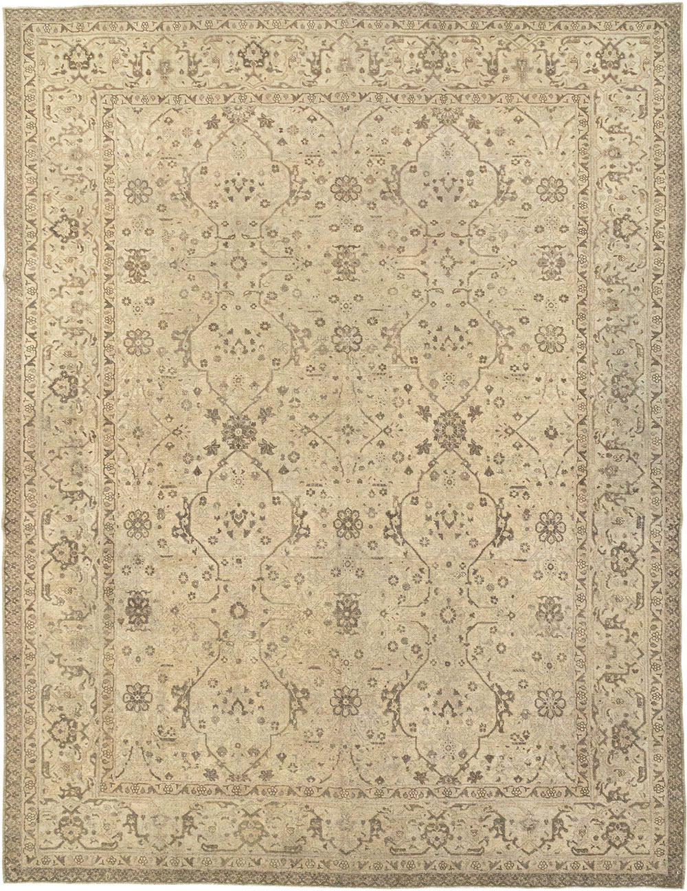 Antique Persian Tabriz Room Size Carpet, No.24379 - Gsblank