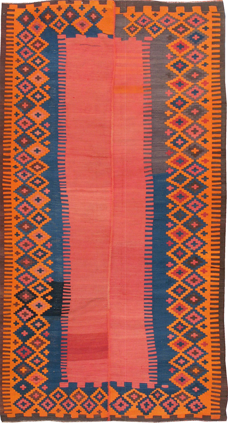 Antique Turkish Flat-weave Kilim, No.24380 - Gsblank