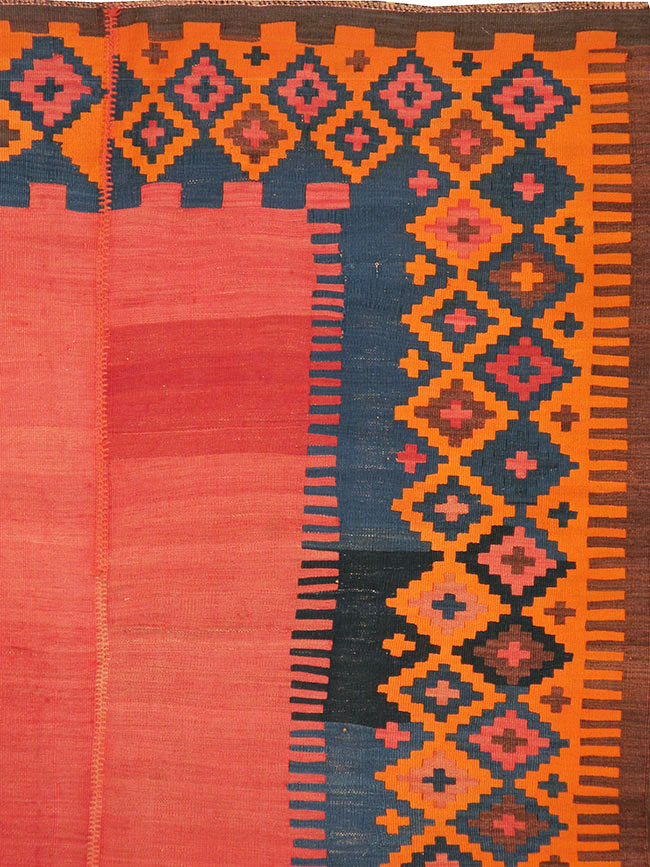 Antique Turkish Flat-weave Kilim, No.24380 - Gsblank