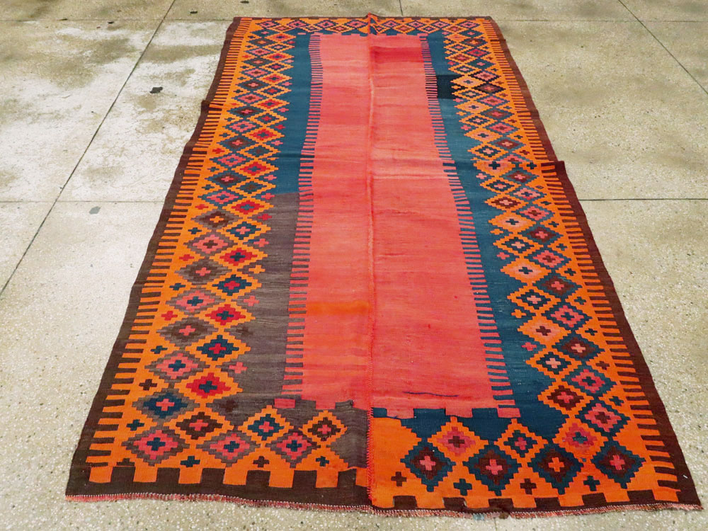 Antique Turkish Flat-weave Kilim, No.24380 - Gsblank
