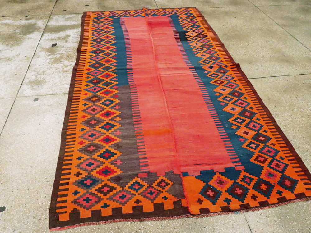 Antique Turkish Flat-weave Kilim, No.24380 - Gsblank