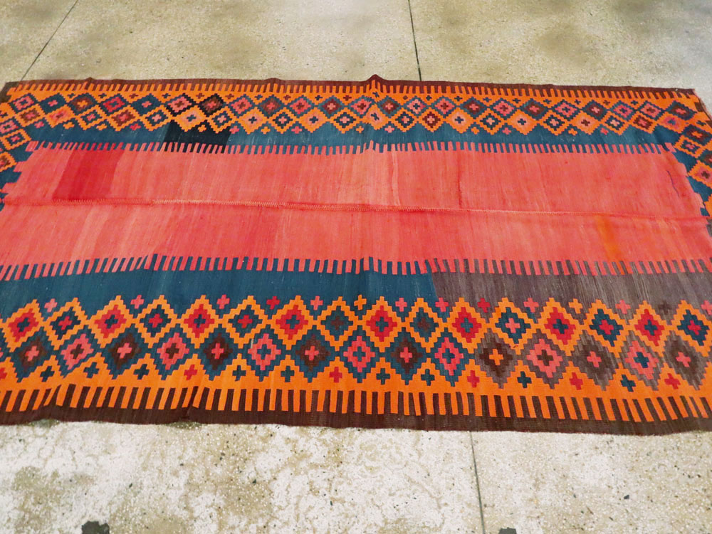 Antique Turkish Flat-weave Kilim, No.24380 - Gsblank