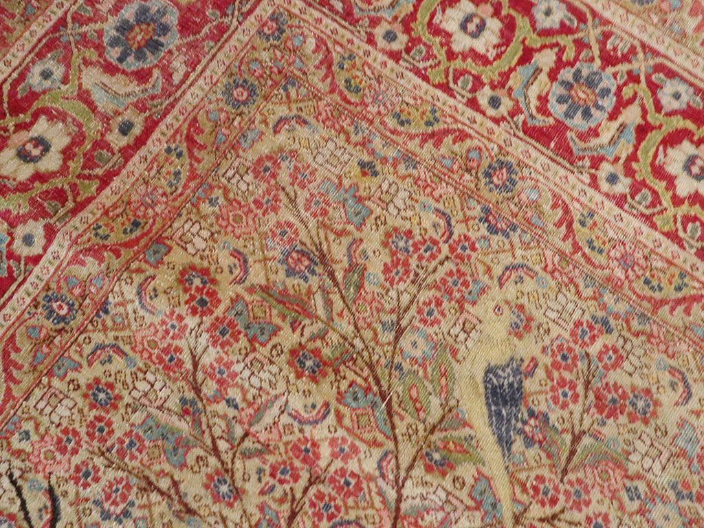 Antique Persian Tabriz Pictorial Rug, No.24381 - Gsblank