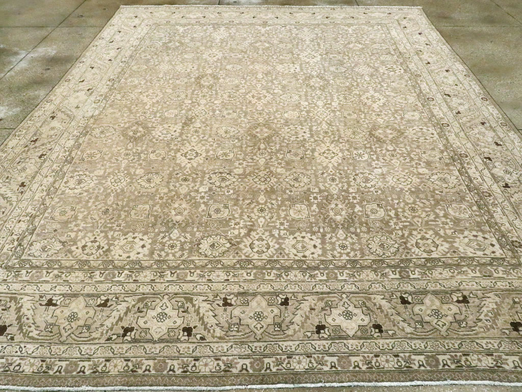 Vintage Persian Tabriz Room Size Carpet, No.24390 - Gsblank