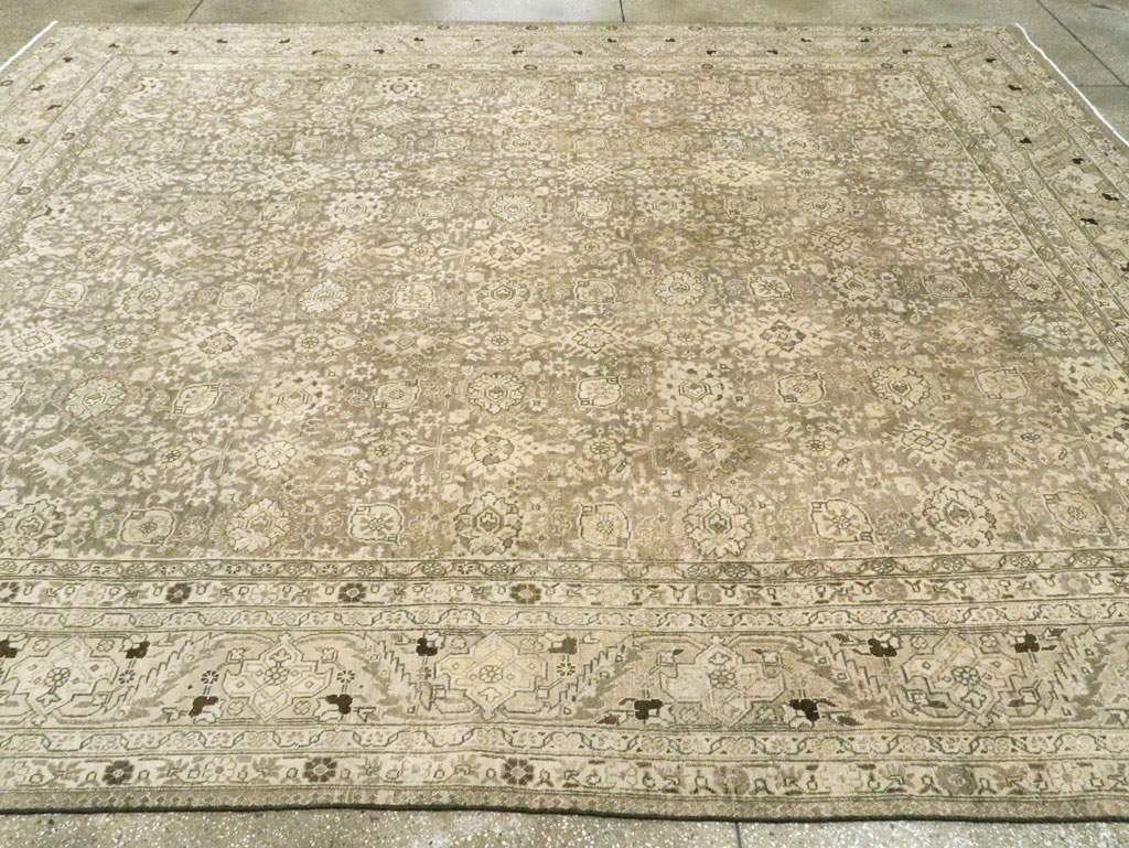 Vintage Persian Tabriz Room Size Carpet, No.24390 - Gsblank