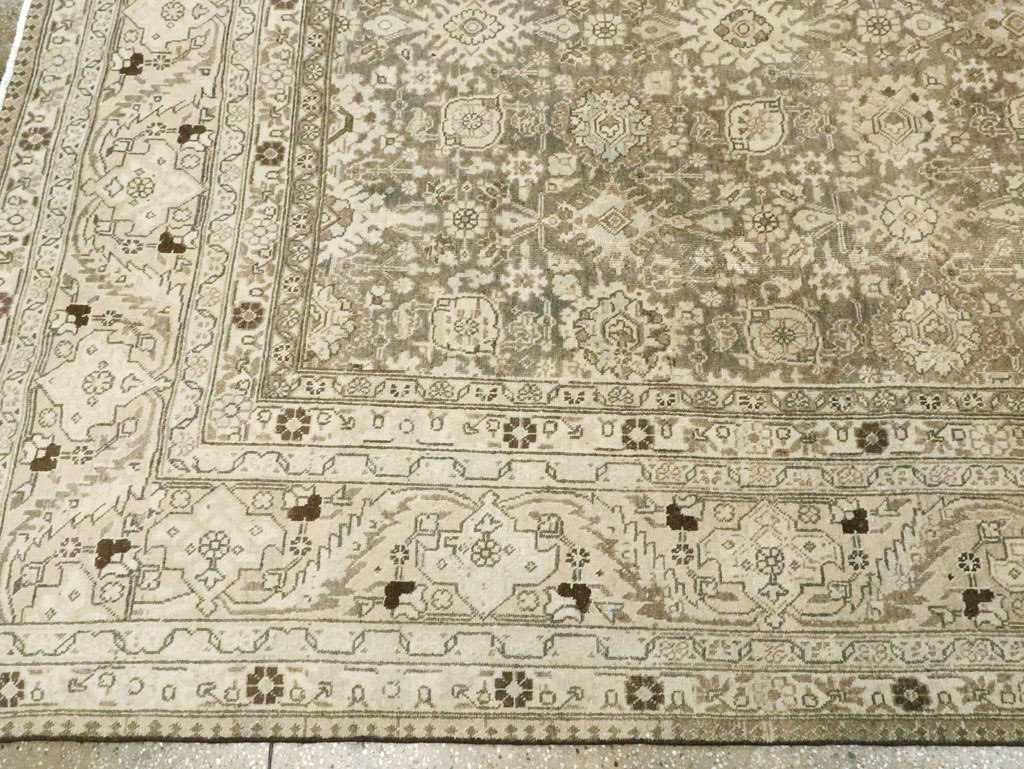 Vintage Persian Tabriz Room Size Carpet, No.24390 - Gsblank