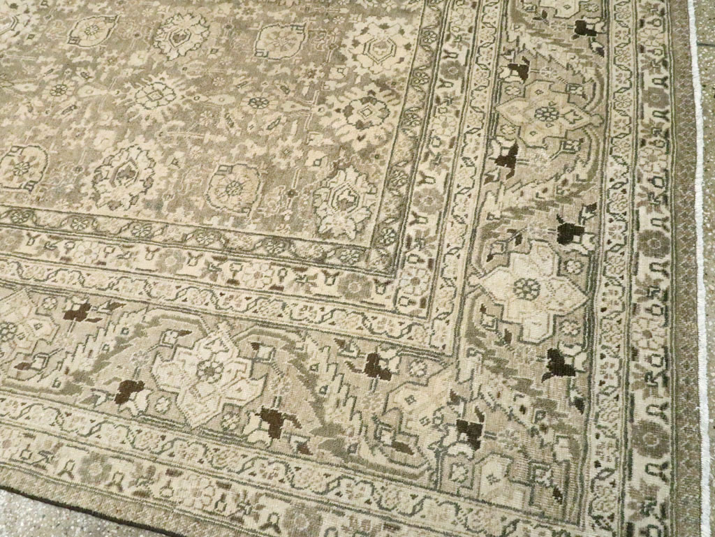 Vintage Persian Tabriz Room Size Carpet, No.24390 - Gsblank