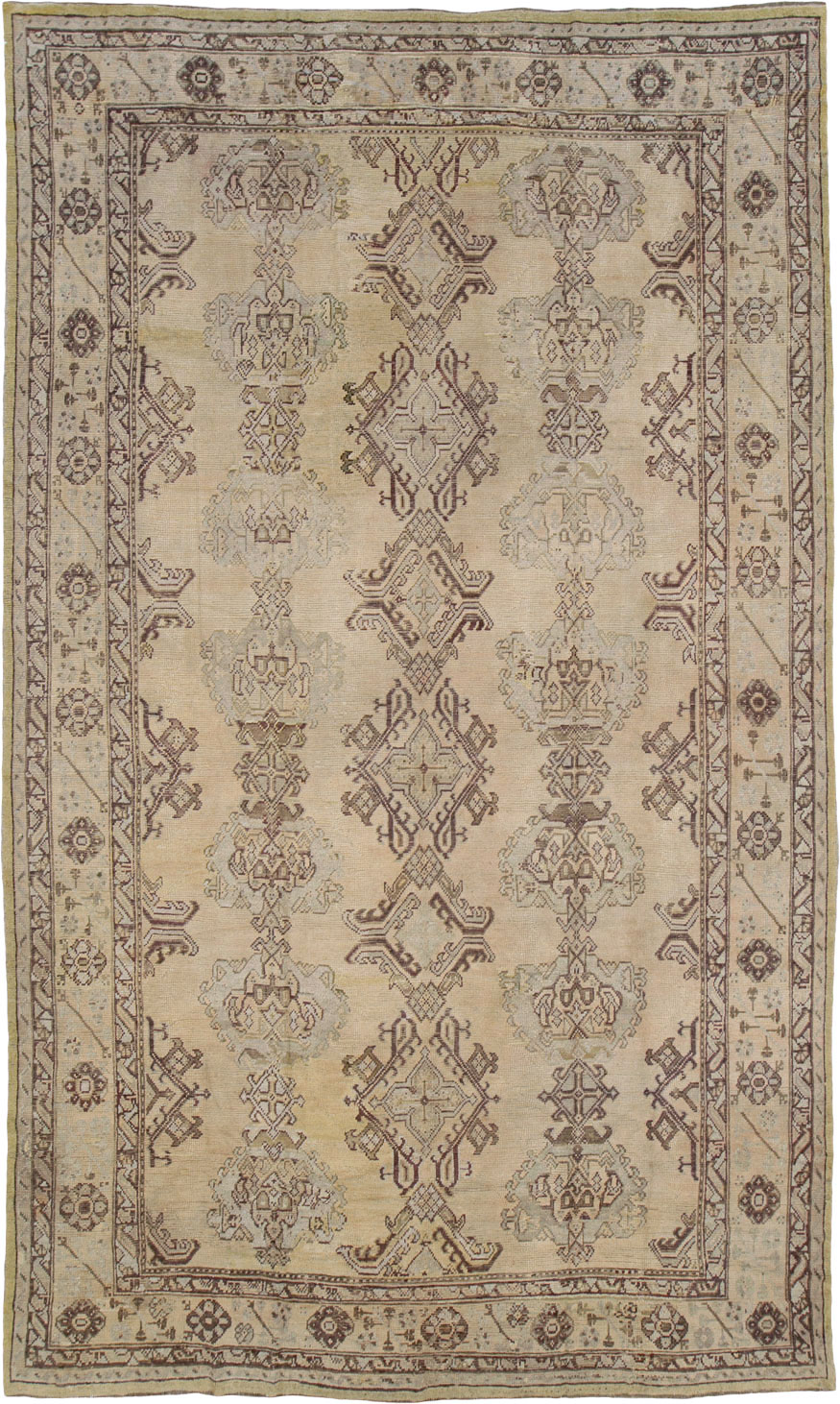 Antique Turkish Oushak Rug, No.24396 - Gsblank