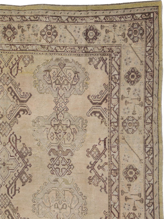 Antique Turkish Oushak Rug, No.24396 - Gsblank
