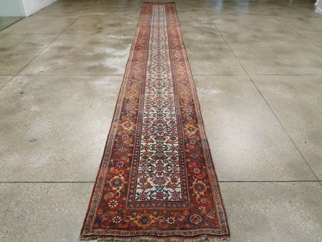Antique Persian Bidjar Long Runner, No.24402 - Gsblank