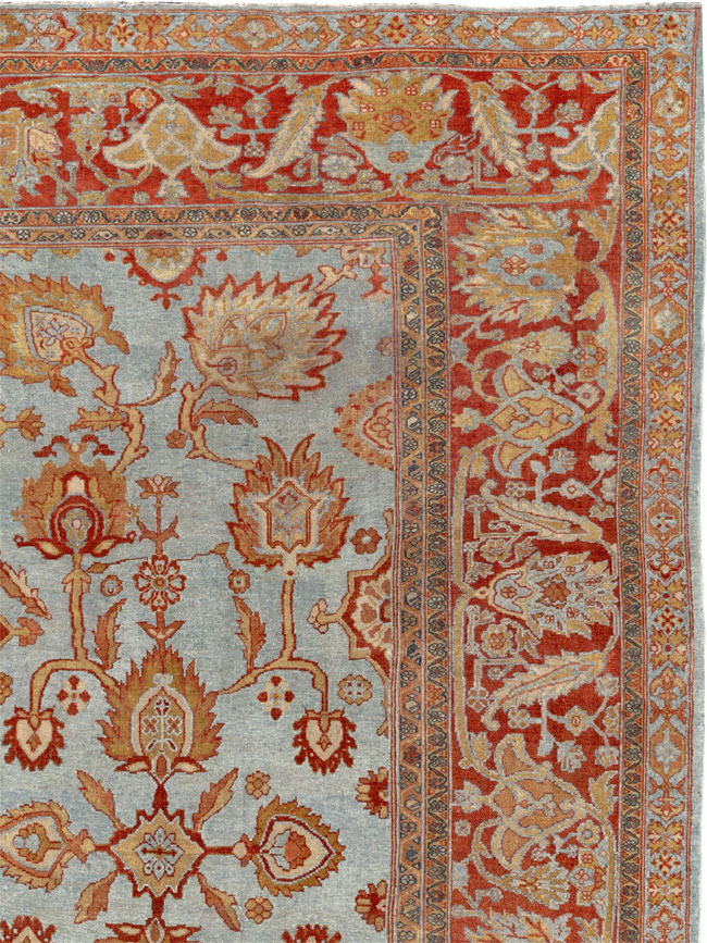 Antique Persian Bibikabad Room Size Carpet, No.24411 - Gsblank
