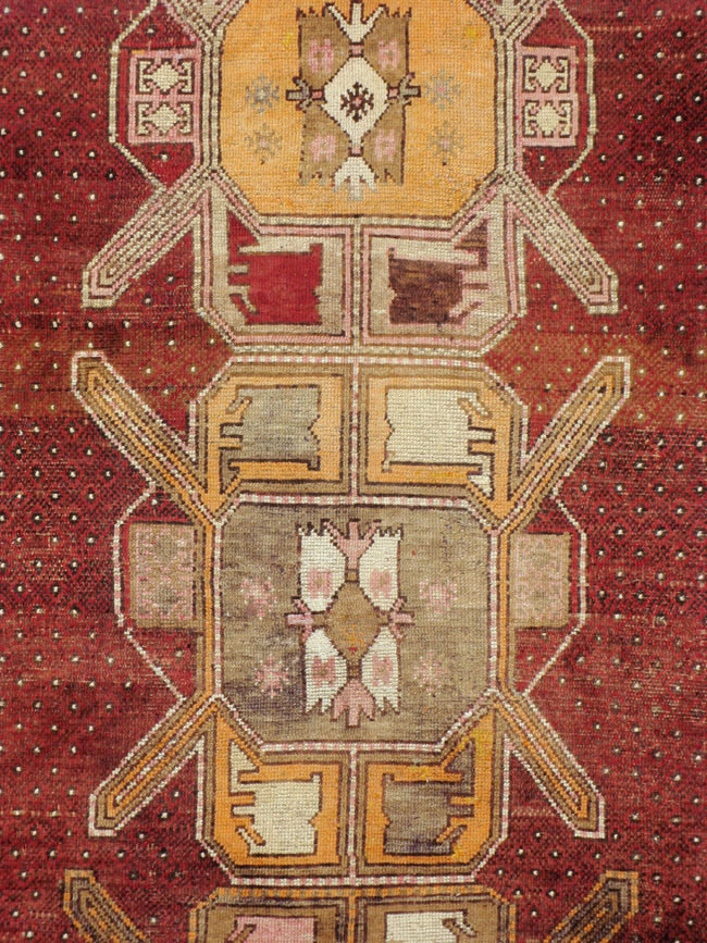 Vintage Turkish Anatolian Gallery Carpet, No.24423 - Gsblank