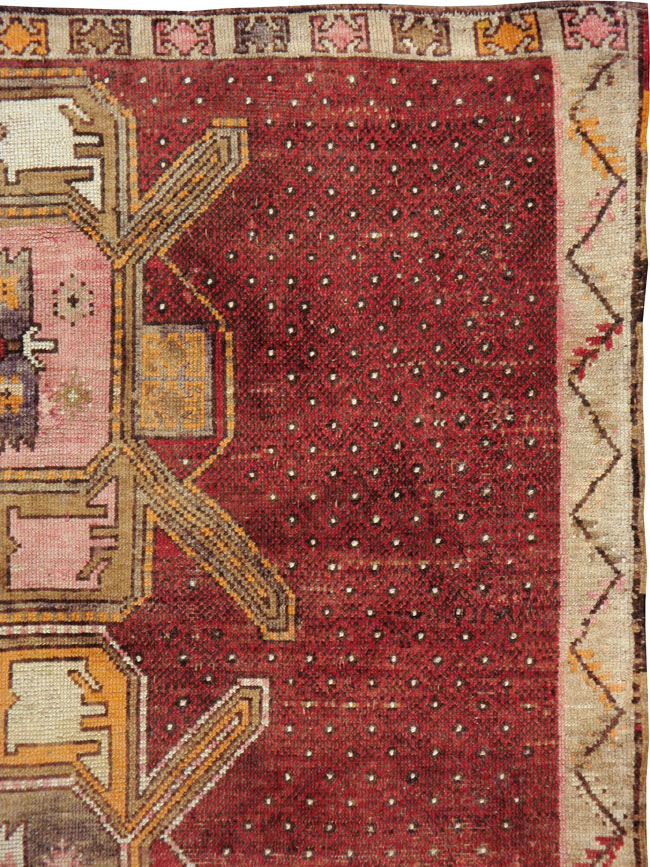 Vintage Turkish Anatolian Gallery Carpet, No.24423 - Gsblank