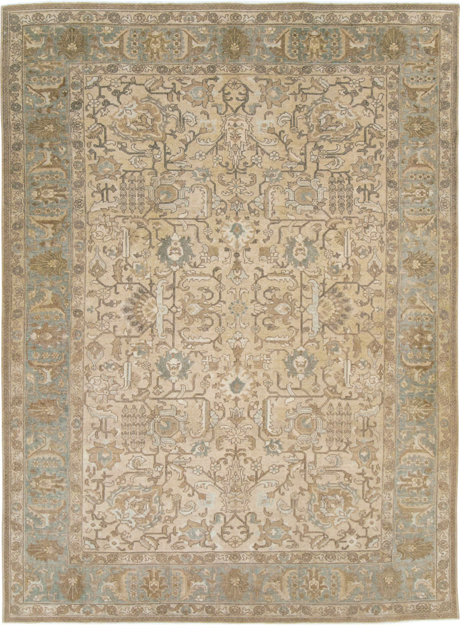 Vintage Persian Tabriz Accent Carpet, No.24440 - Gsblank