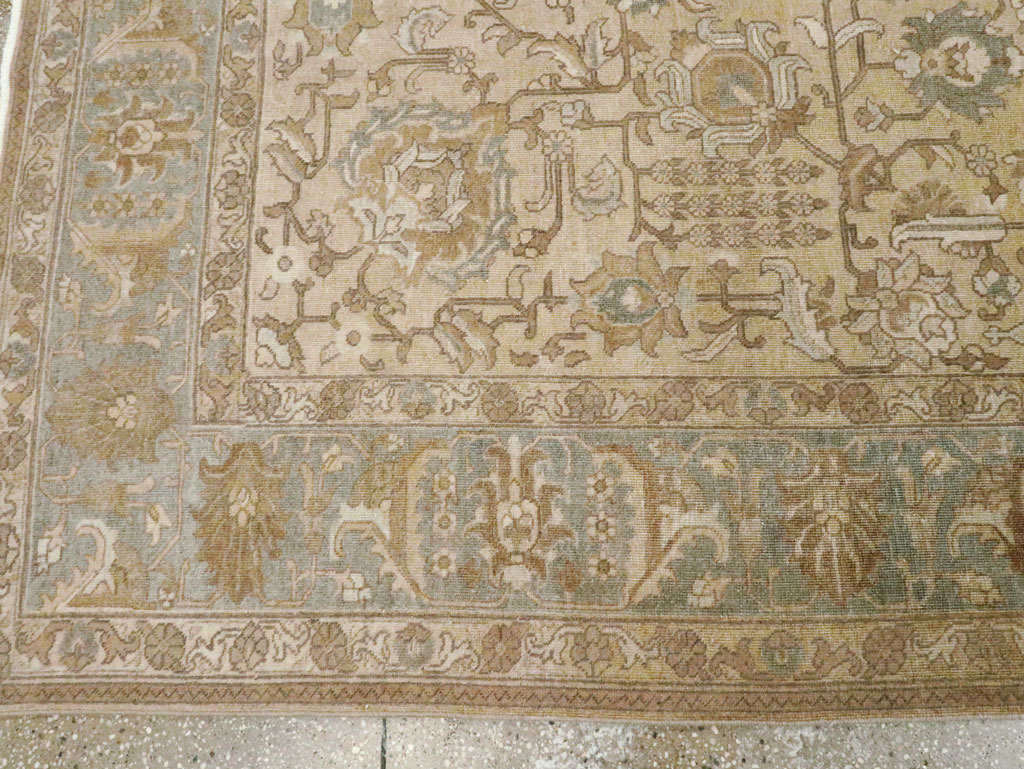 Vintage Persian Tabriz Accent Carpet, No.24440 - Gsblank