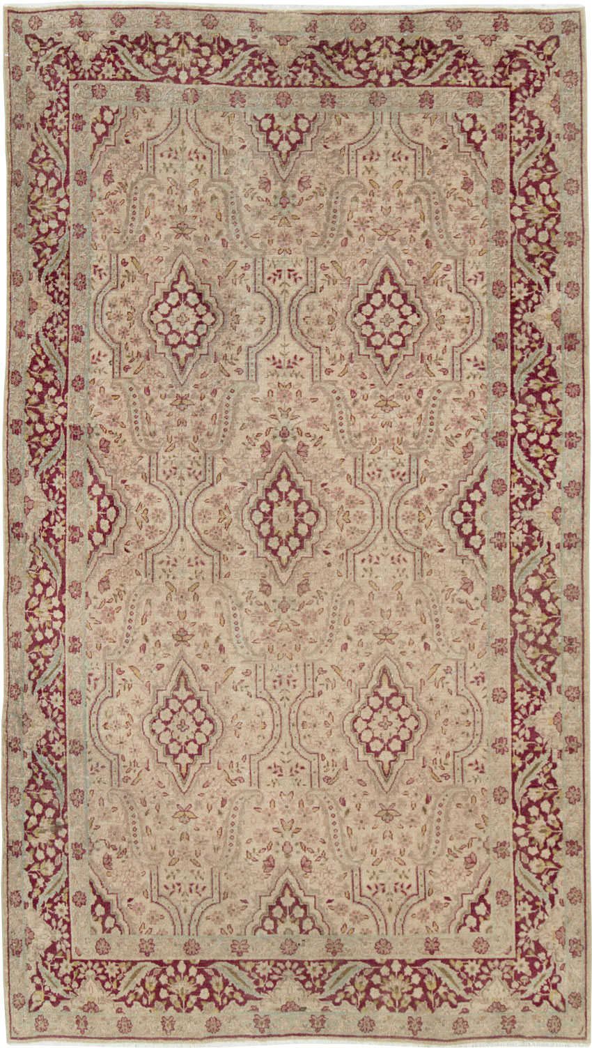Antique Persian Tabriz Accent Rug, No.24442 - Gsblank