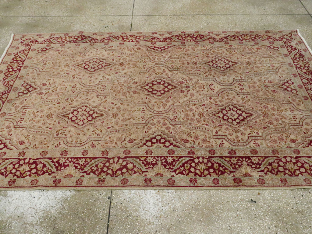 Antique Persian Tabriz Accent Rug, No.24442 - Gsblank