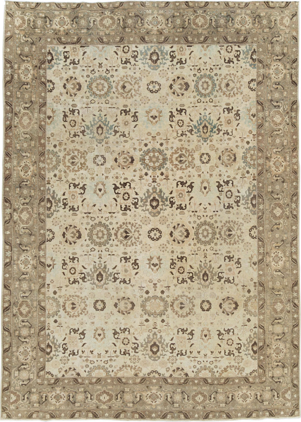 Antique Persian Tabriz Small Room Size Carpet, No.24445 - Gsblank