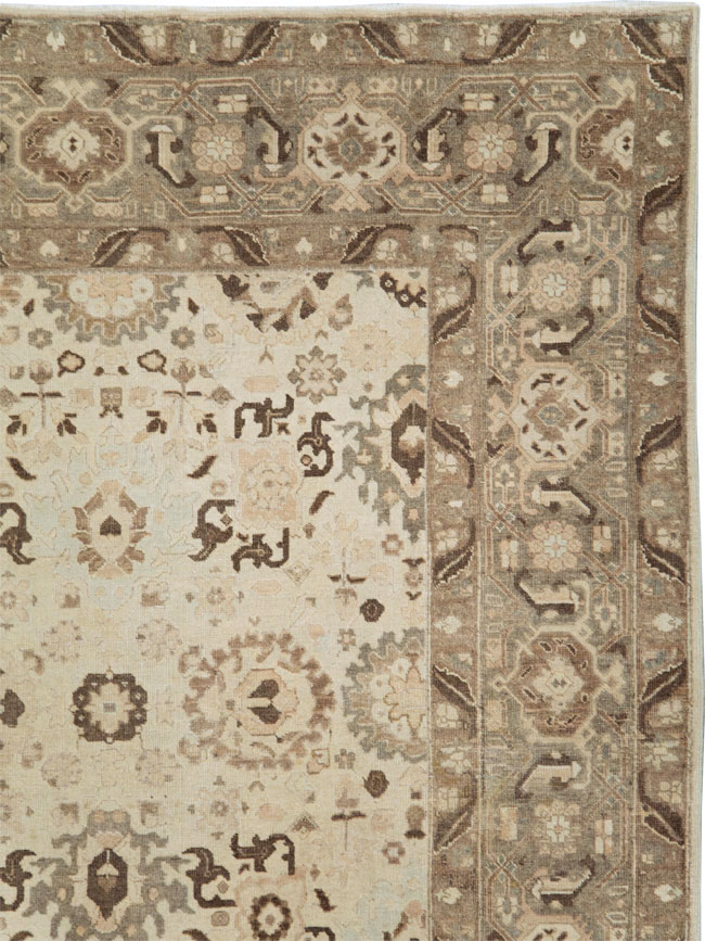 Antique Persian Tabriz Small Room Size Carpet, No.24445 - Gsblank