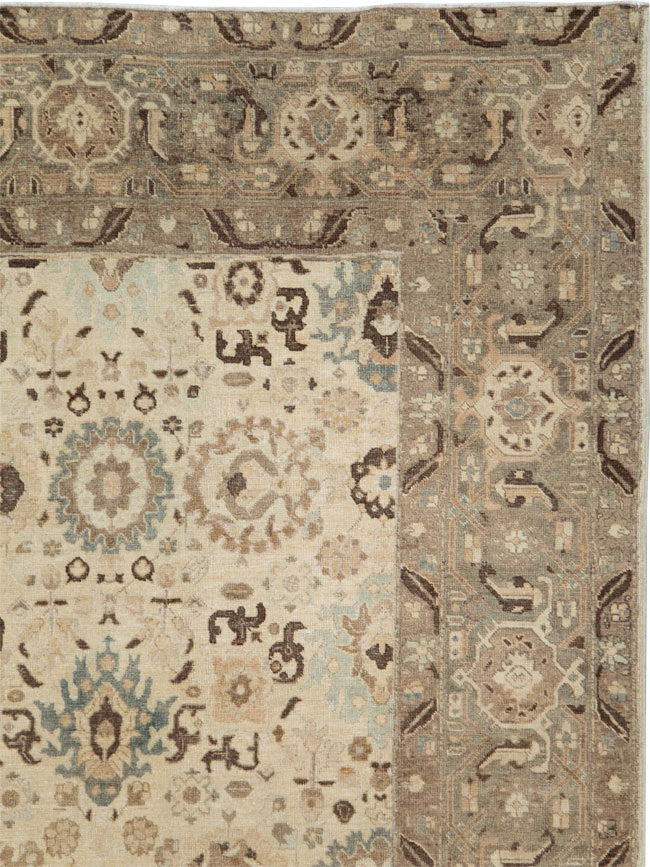 Antique Persian Tabriz Small Room Size Carpet, No.24445 - Gsblank