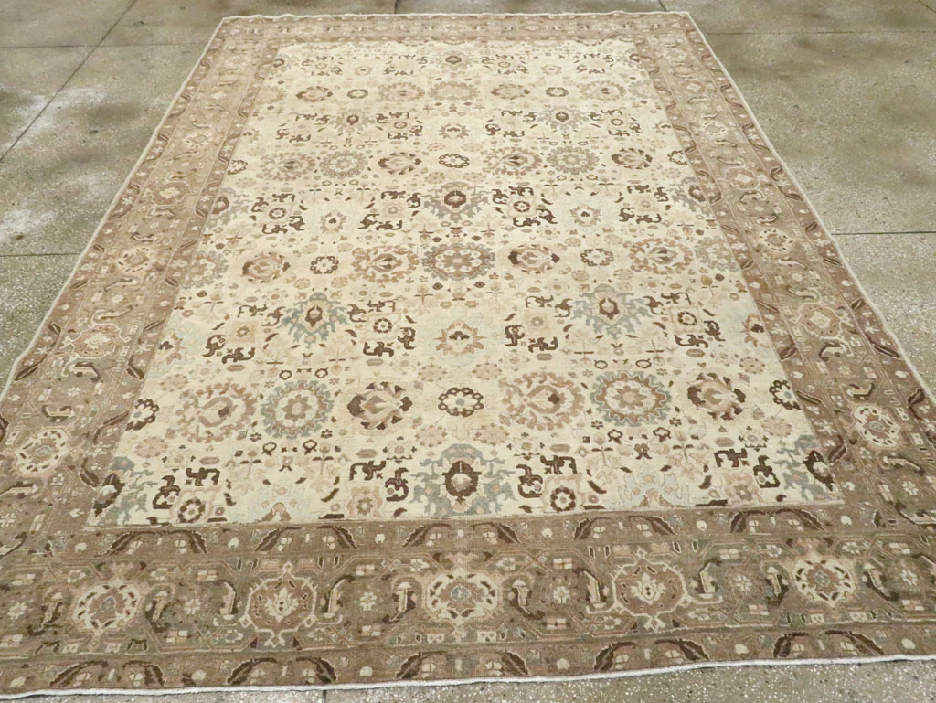 Antique Persian Tabriz Small Room Size Carpet, No.24445 - Gsblank