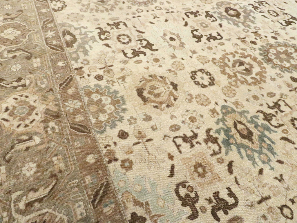 Antique Persian Tabriz Small Room Size Carpet, No.24445 - Gsblank