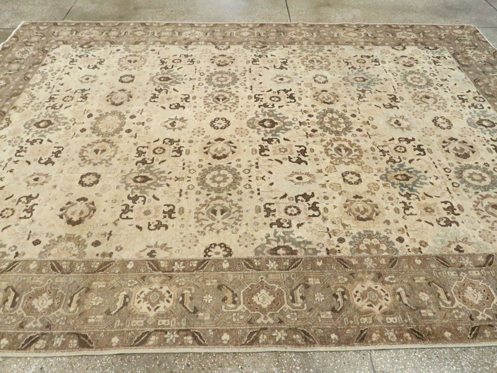 Antique Persian Tabriz Small Room Size Carpet, No.24445 - Gsblank