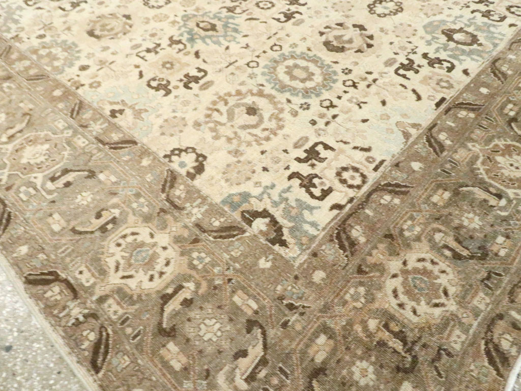 Antique Persian Tabriz Small Room Size Carpet, No.24445 - Gsblank