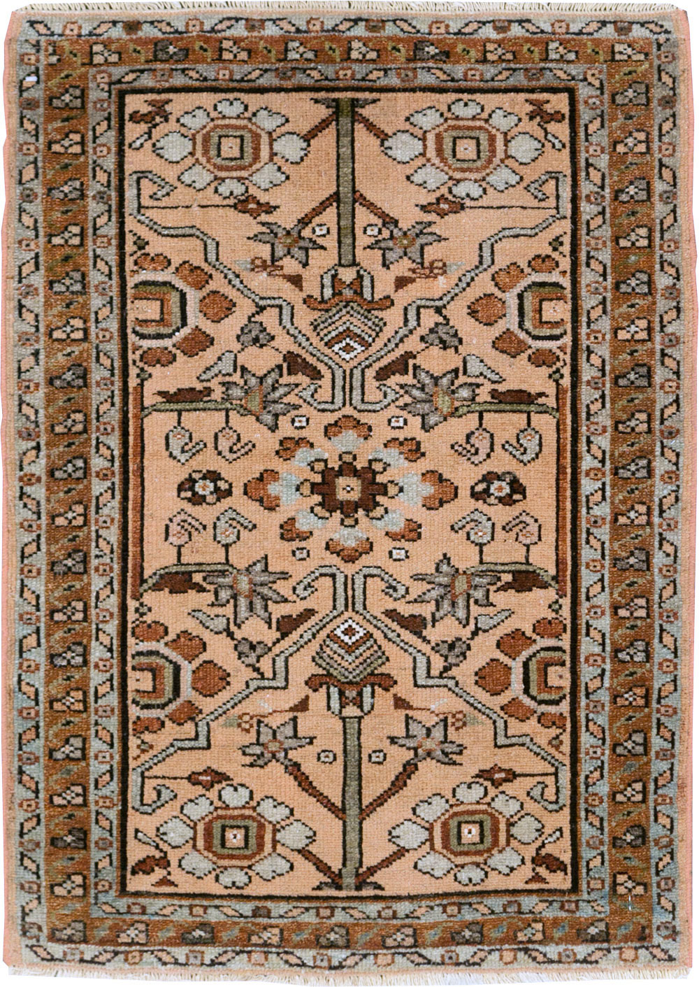 Vintage Persian Malayer Throw Rug, No.24447 - Gsblank