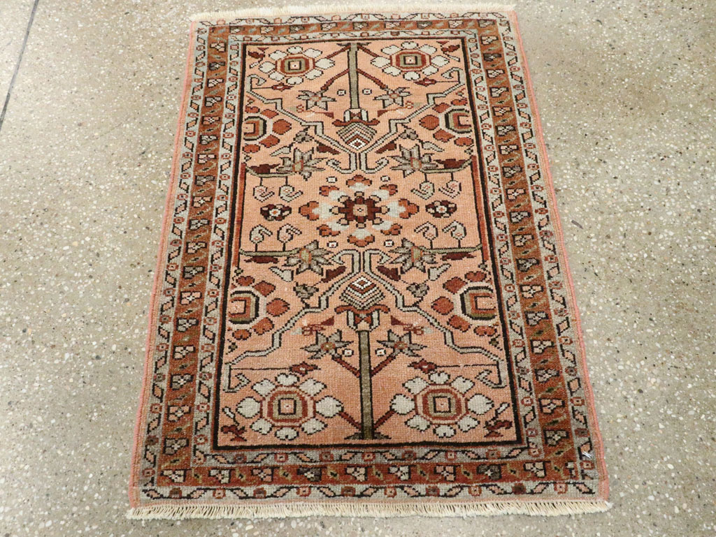 Vintage Persian Malayer Throw Rug, No.24447 - Gsblank