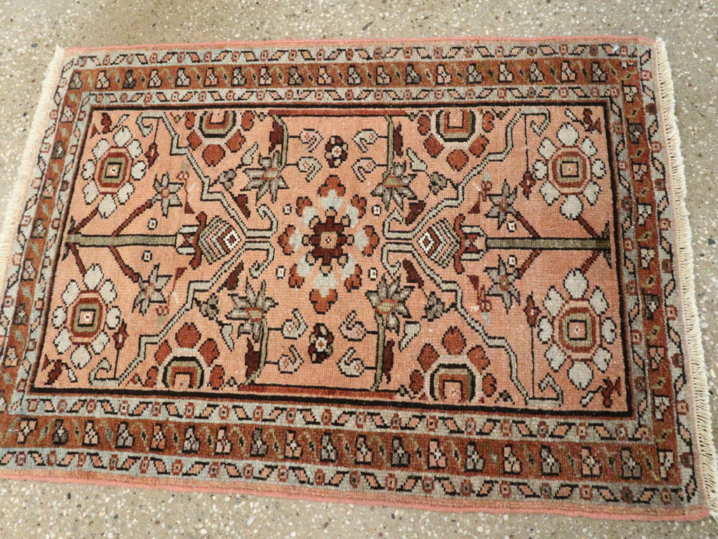 Vintage Persian Malayer Throw Rug, No.24447 - Gsblank