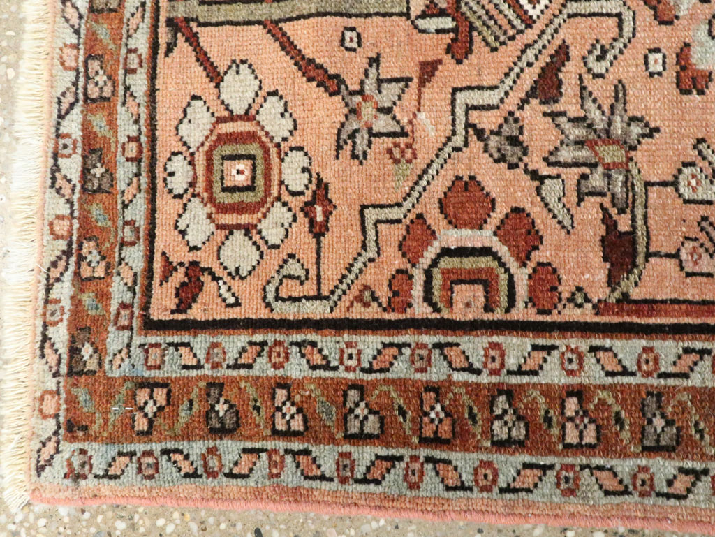 Vintage Persian Malayer Throw Rug, No.24447 - Gsblank