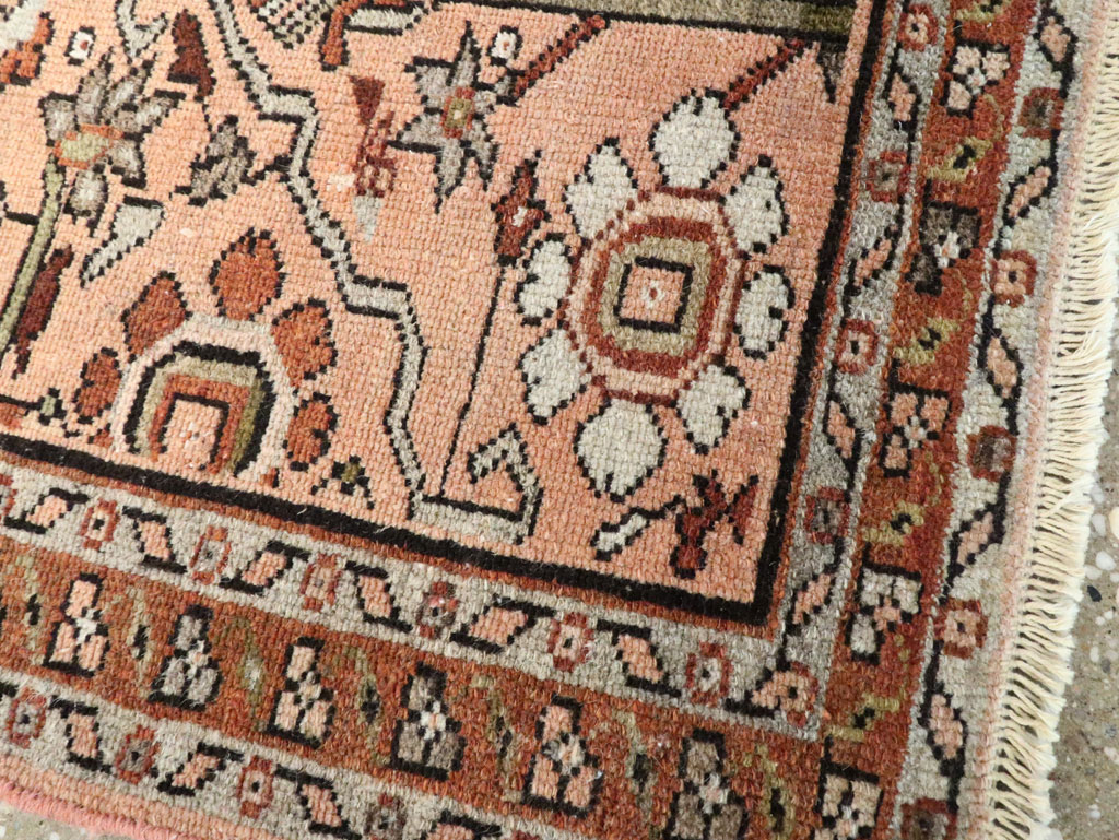 Vintage Persian Malayer Throw Rug, No.24447 - Gsblank